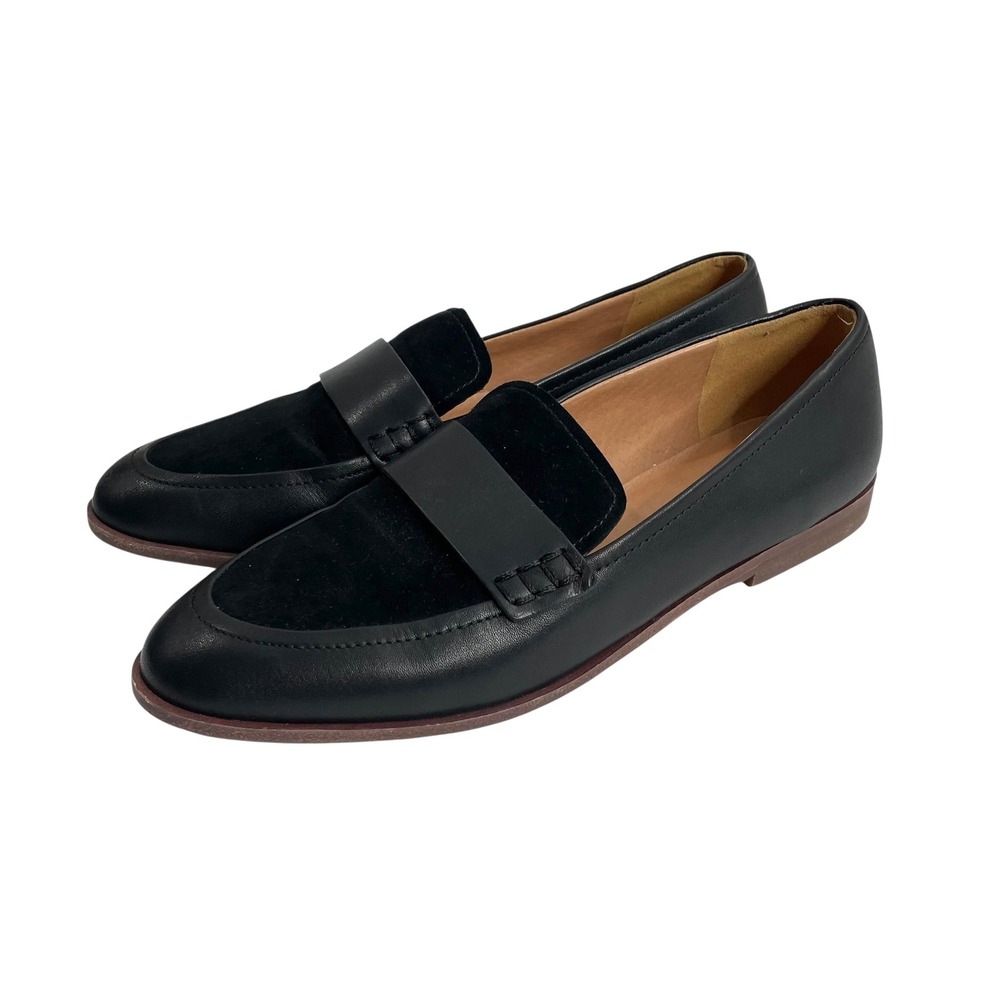 Madewell The Alex Loafer in Leather and Suede Size 8 black